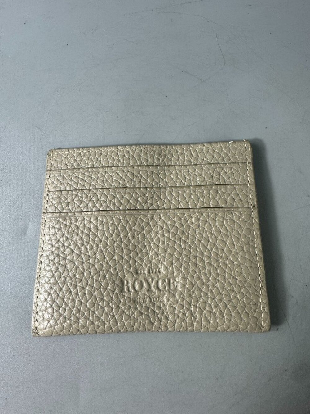 ROYCE New York RFID Blocking Slim Card Holder Wallet, taupe